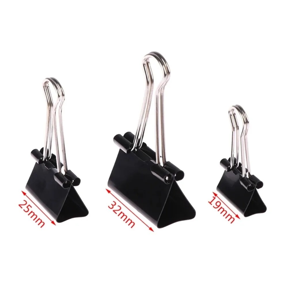 10Pcs Foldback Metal Binder Cl - Binder Clip Assorted ulasan dan harga