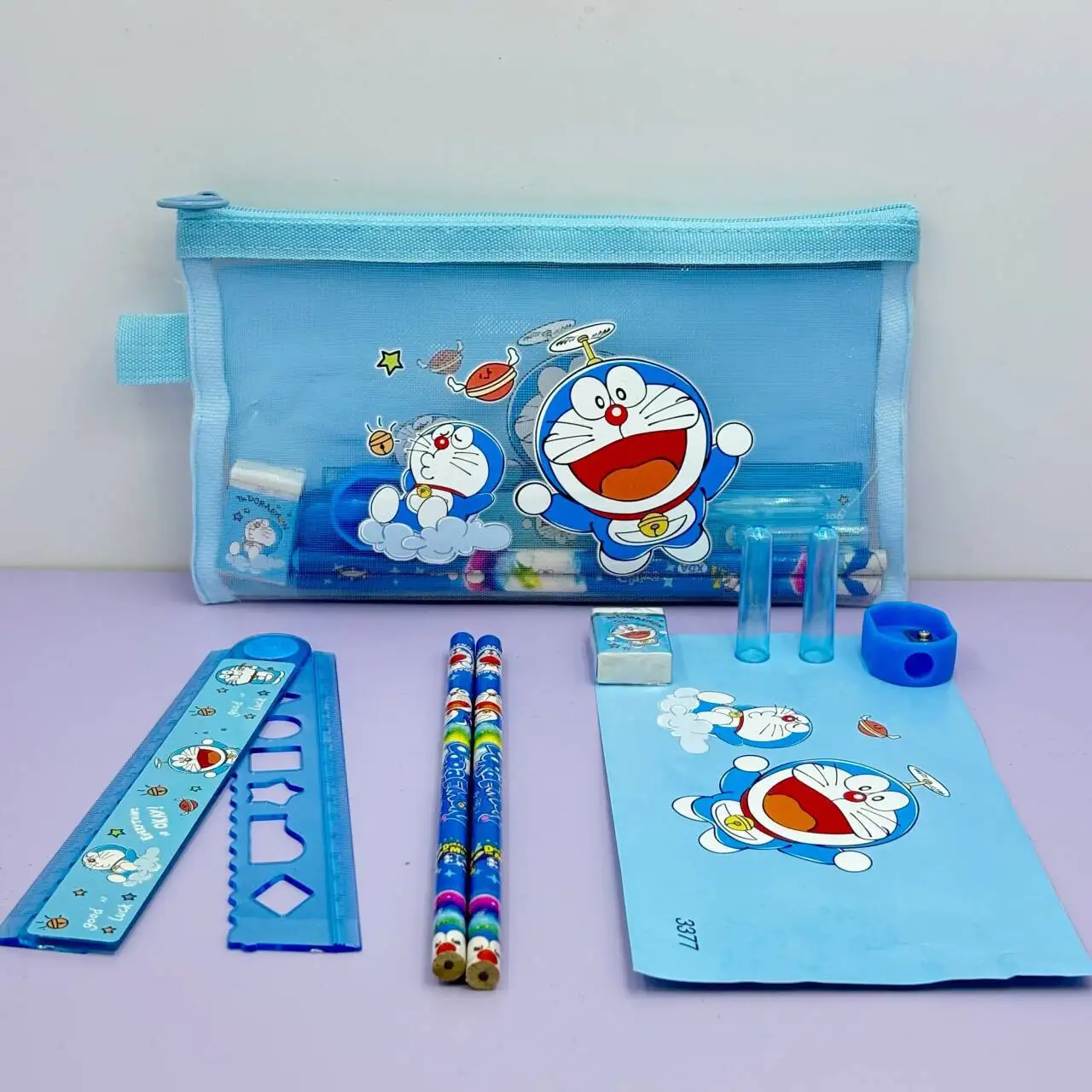 Cute Blue Cartoon Cat Kids Sta - Stationery Supplier ulasan dan harga